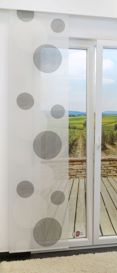 Flächenvorhang 245cm x 60cm, mit Motiv Spheres