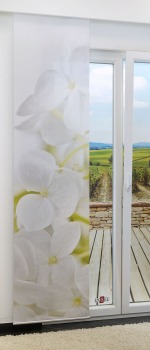 Schiebegardine 245cm x 60cm, mit Motiv Jasminblüten