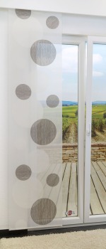 Flächenvorhang 245cm x 60cm, mit Motiv Spheres