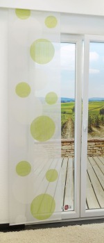 Flächenvorhang 245cm x 60cm, mit Motiv Spheres