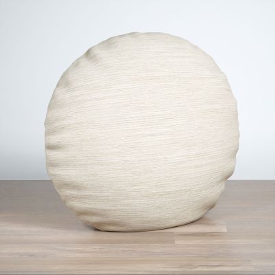 Dekokissen rund in weiß