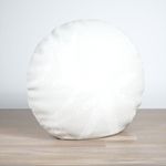 Dekokissen rund in Weiß