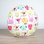 Dekokissen rund in Weiß