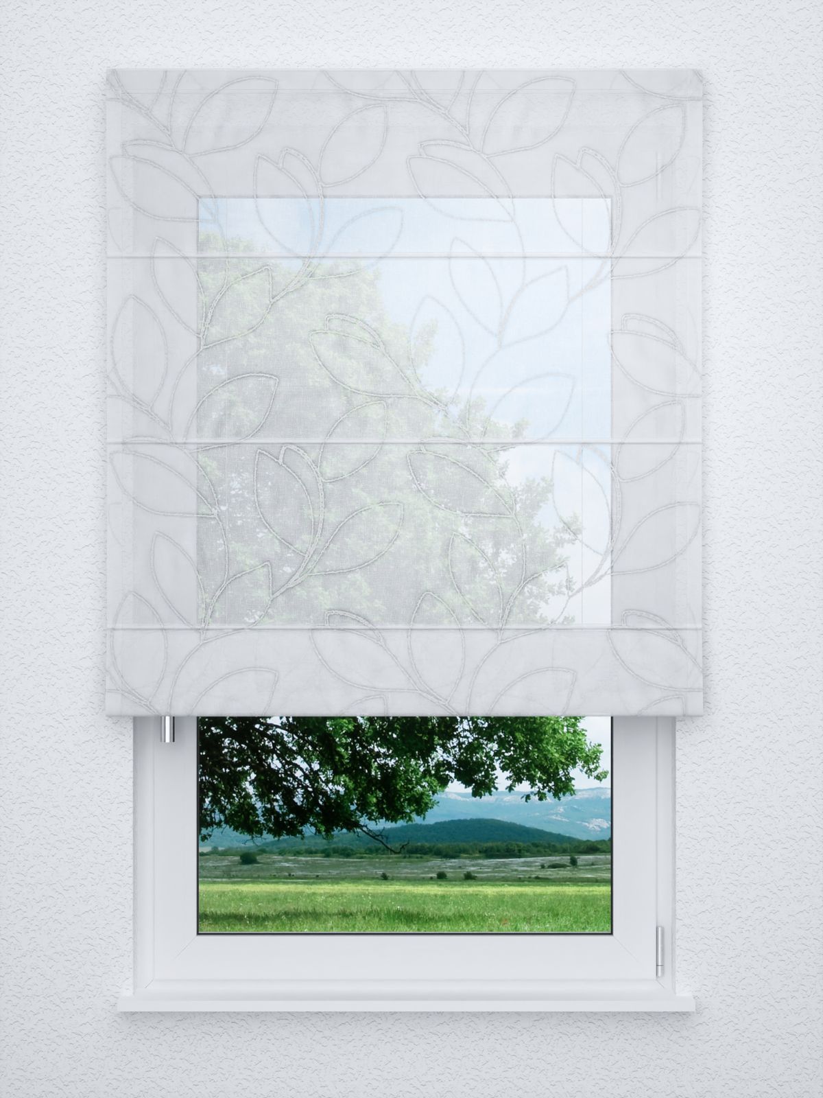 Raffrollo classic in Weiß