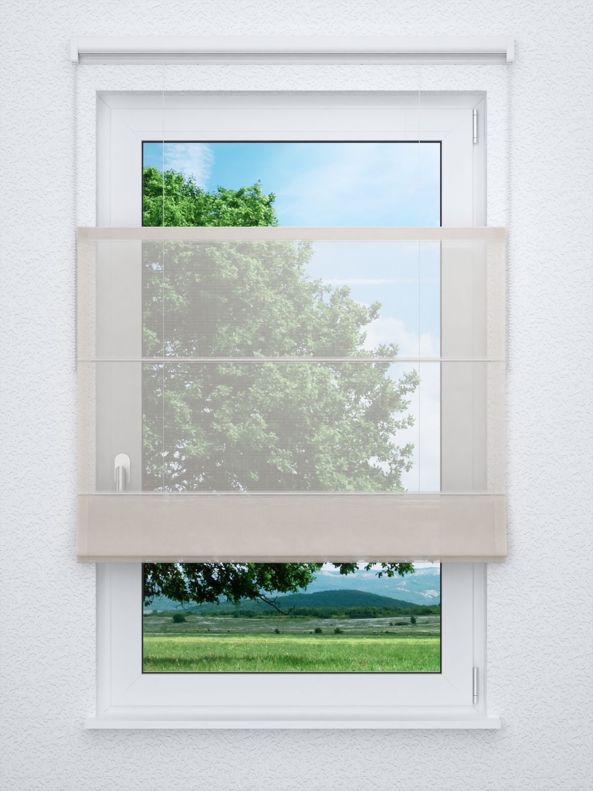 Raffrollo professional in Weiß