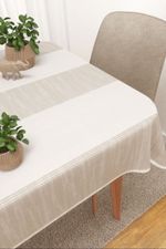 Tischdecke eckig in Beige