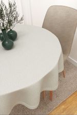Tischdecke rund in grau