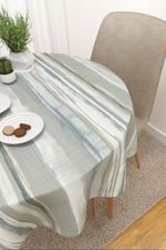 Tischdecke rund in blau