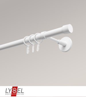 Lysel - SET Opal 160cm Träger geschlossen mit Endstücke Zylinder in Weiß