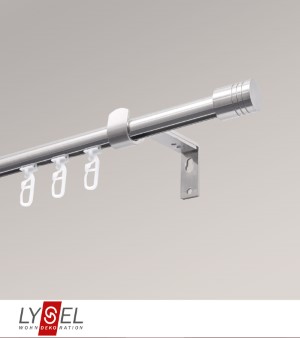 Lysel - SET Topaz Innenlauf 160cm Träger ausziehbar mit Endstücke Zylinder in Edelstahl-Optik