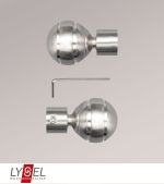 Vorschau Lysel - 1 Paar Endstücke Kugel für Opal-Stangen #1W edelstahl-optik