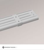 Vorschau SET Vorhangschiene 115cm mit 4 Innenläufen für Deckenmontage in Weiß #1W grau