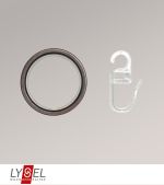 Vorschau Lysel - 10er SET Gardinenringe mit Gleiteinlage für Stangen Ø 20mm #1W bronze