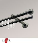 Vorschau Lysel - SET Opal Innenlauf 160cm 2 Lauf Doppel-Kombiträger offen mit Endstücke Kugel in Weiß #1W titan