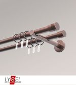 Vorschau Lysel - SET Opal 160cm Doppel-Kombiträger offen 2-Lauf mit Endstücke Zylinder in Weiß #1W bronze