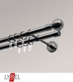 Vorschau Lysel - SET Opal 160cm Doppelträger geschlossen 2-Lauf mit Endstücke Kugel in Bronze #1W titan