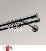 Vorschau Lysel - SET Opal 160cm Doppelträger geschlossen 2-Lauf mit Endstücke Zylinder in Bronze #1W titan