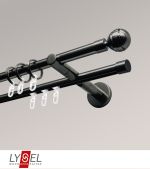 Vorschau Lysel - SET Opal Mix 160cm 2 Lauf Doppel-Kombiträger offen mit Endstücke Kugel in Weiß #1W titan