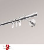 Vorschau Lysel - SET Opal 160cm Träger geschlossen mit Endstücke Zylinder in Weiß #1W edelstahl-optik