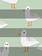 Plissee Cute Seagulls Night 997vs