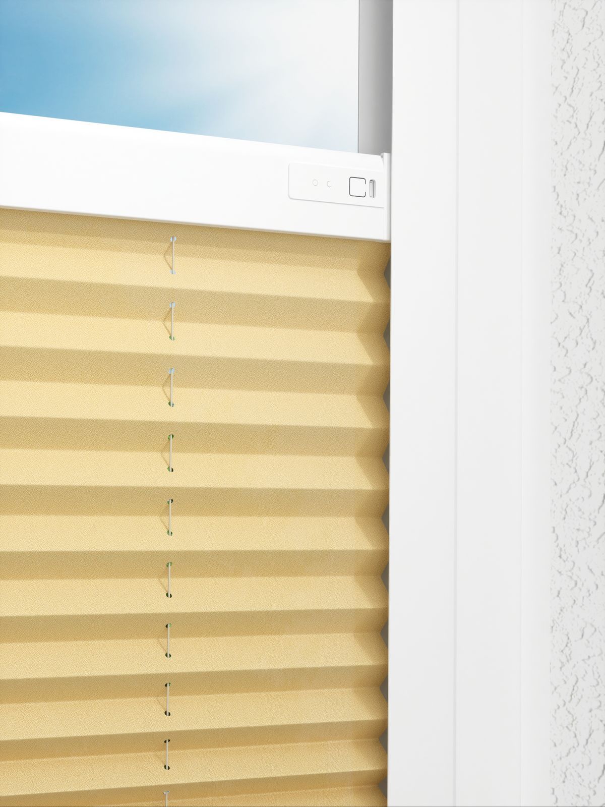 Detailansicht LYSEL HOME Plissee 225A Elva Krepp