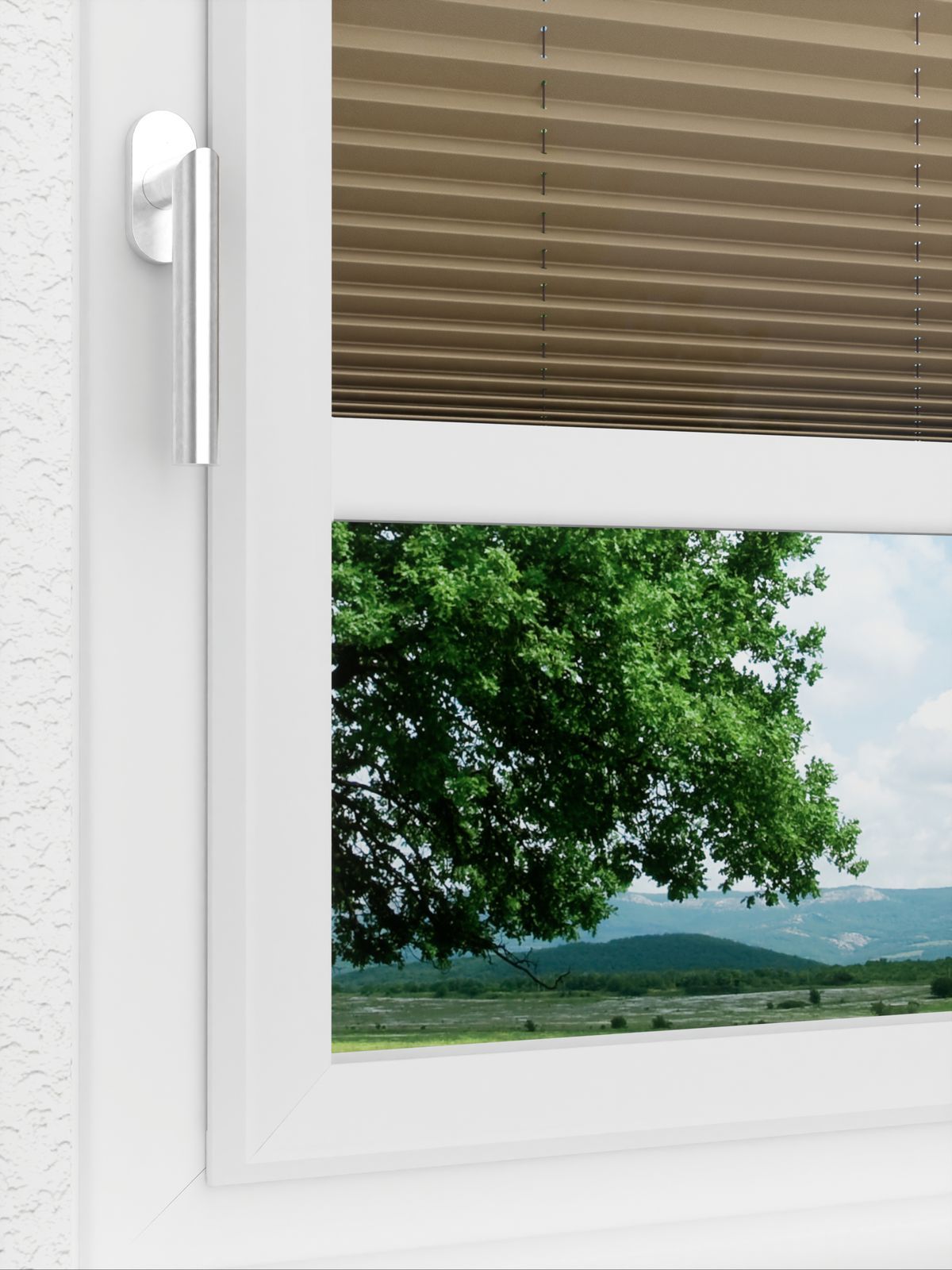 Detailansicht LYSEL HOME Plissee 234A Elva Krepp