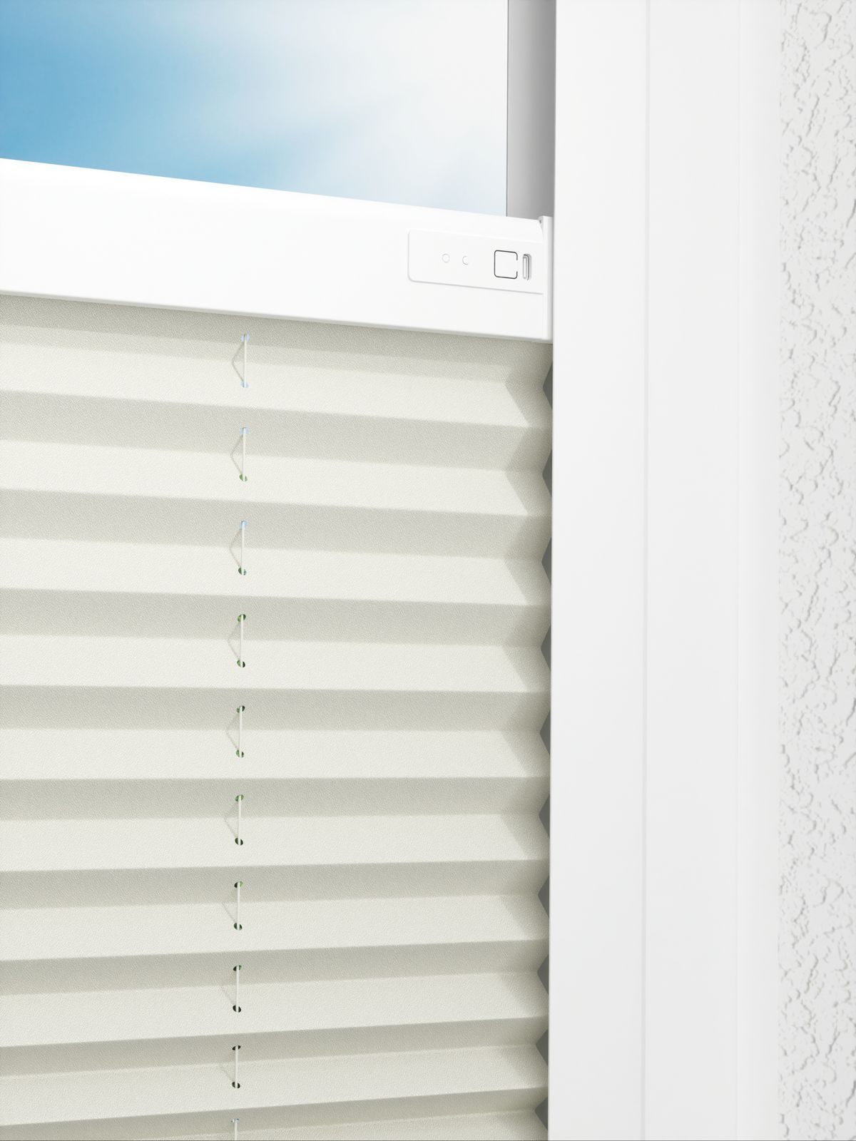 Detailansicht LYSEL HOME Plissee 228A Elva Krepp BO