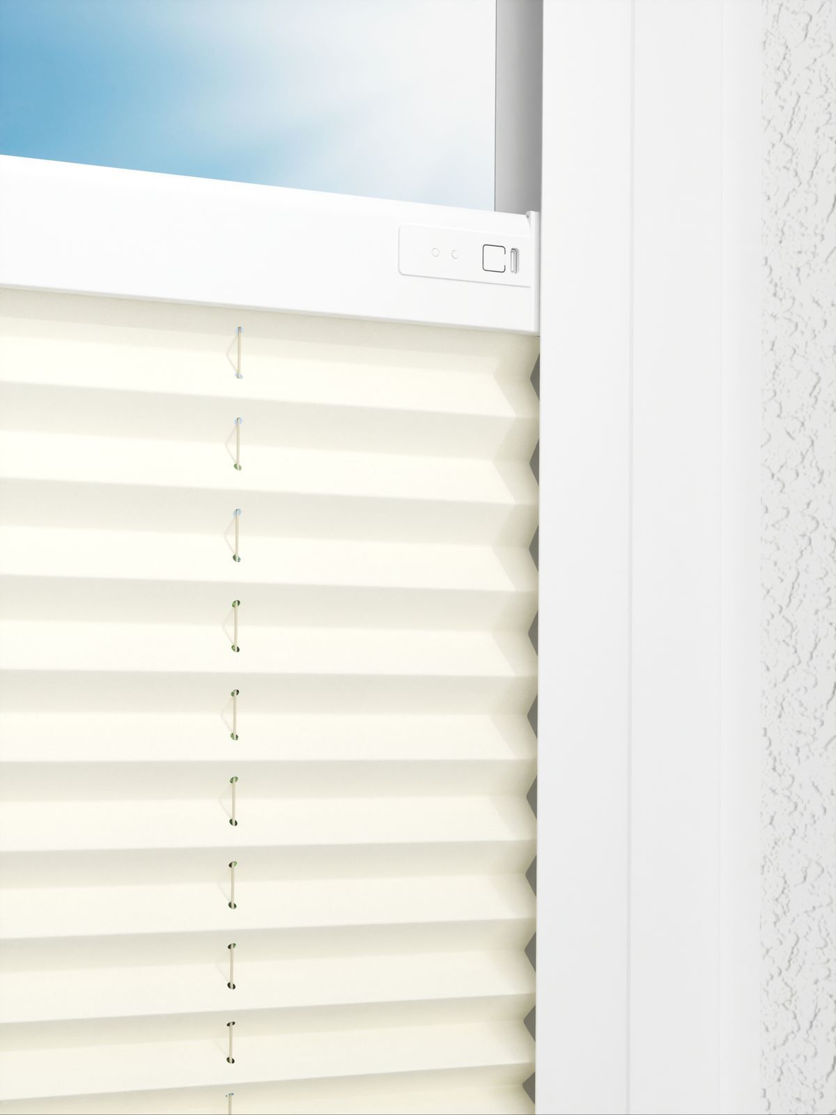 Detailansicht LYSEL HOME Plissee 101A Elva Krepp Pearl