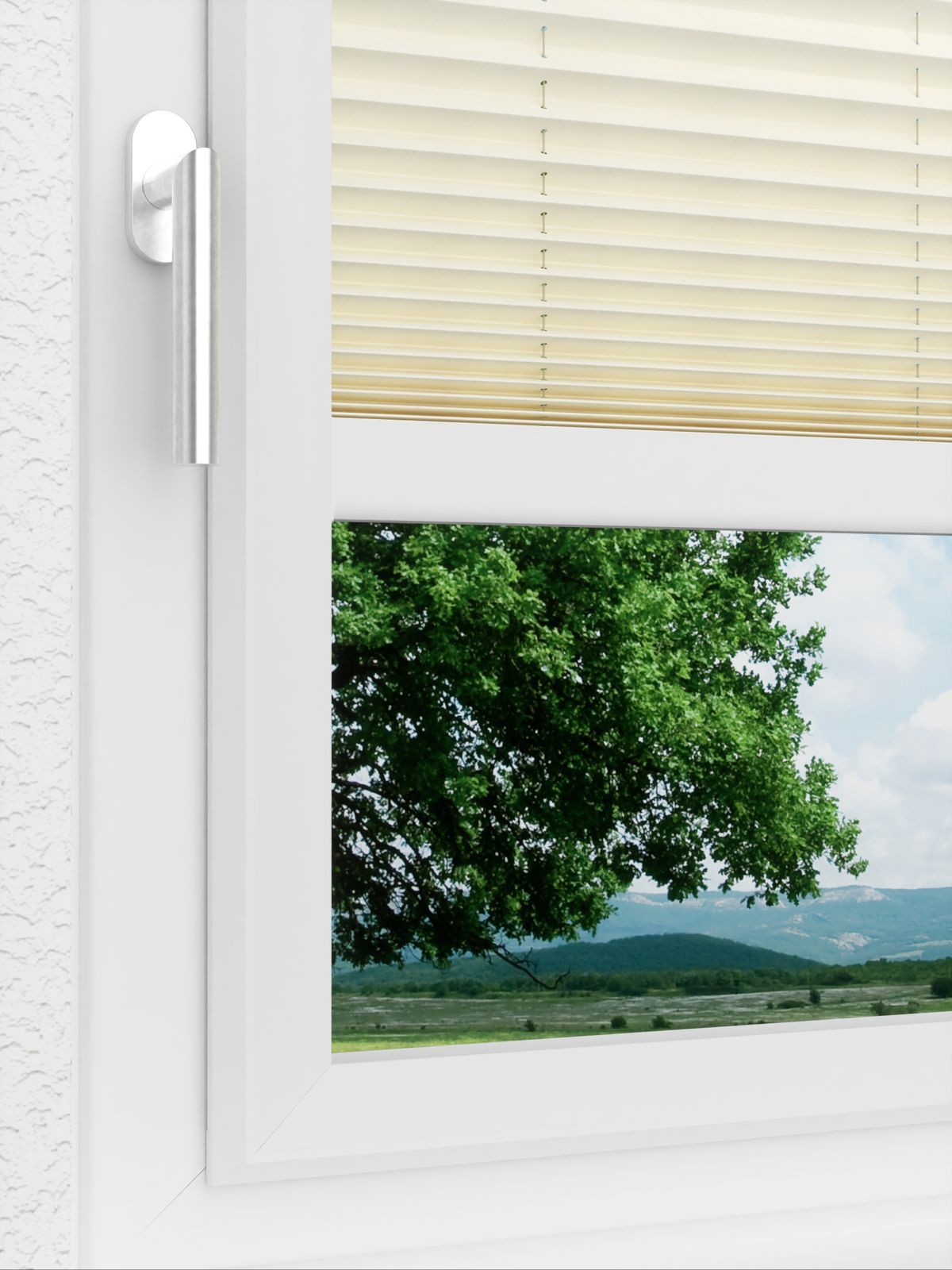 Detailansicht LYSEL HOME Plissee 101A Elva Krepp Pearl