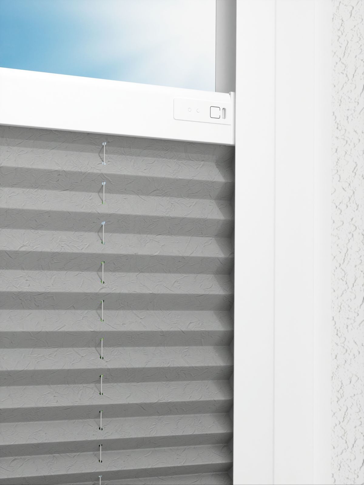 Detailansicht LYSEL HOME Plissee 136A Bari Crush Pearl