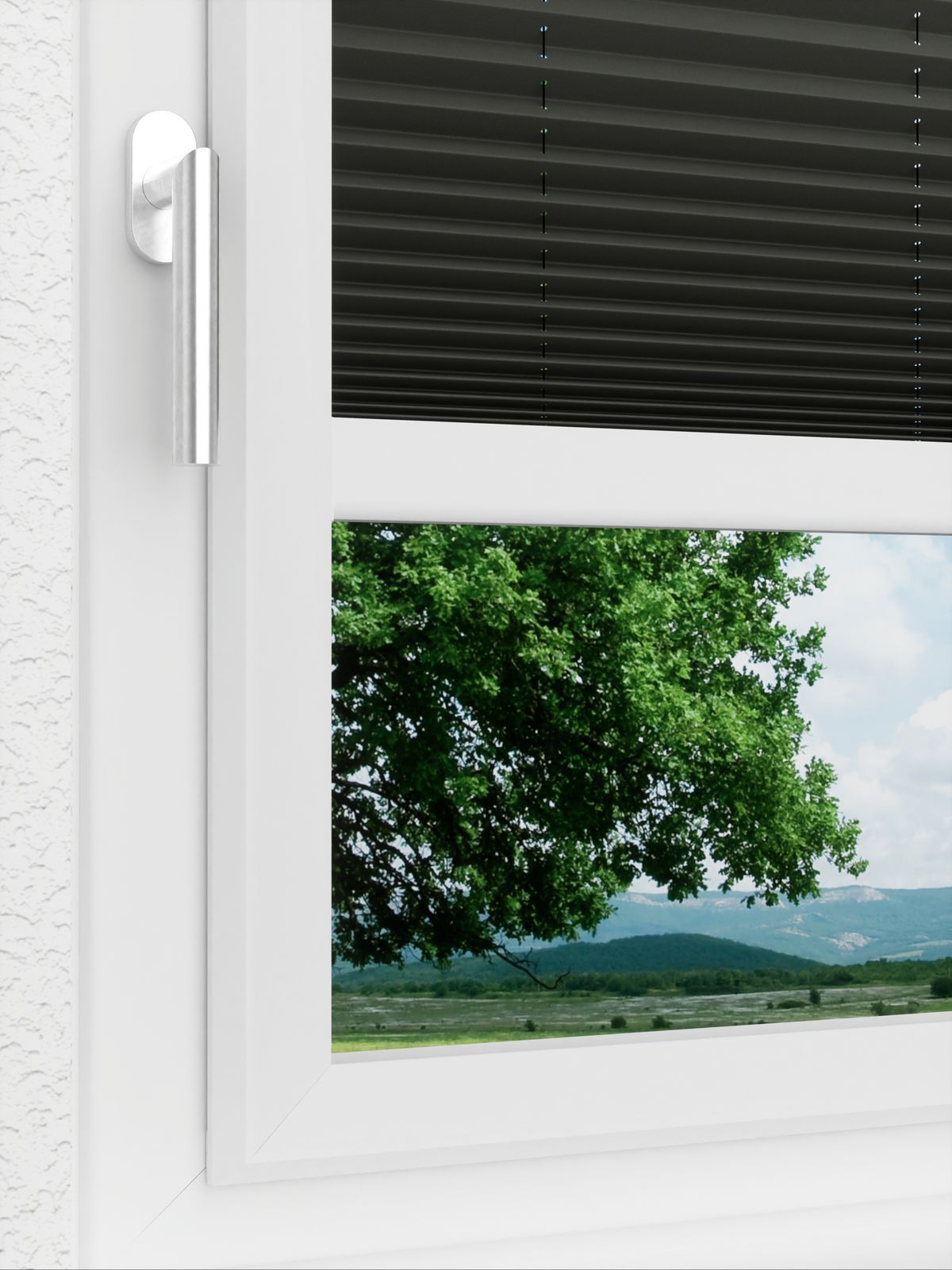 Detailansicht LYSEL HOME Plissee 202B Elva Krepp BO