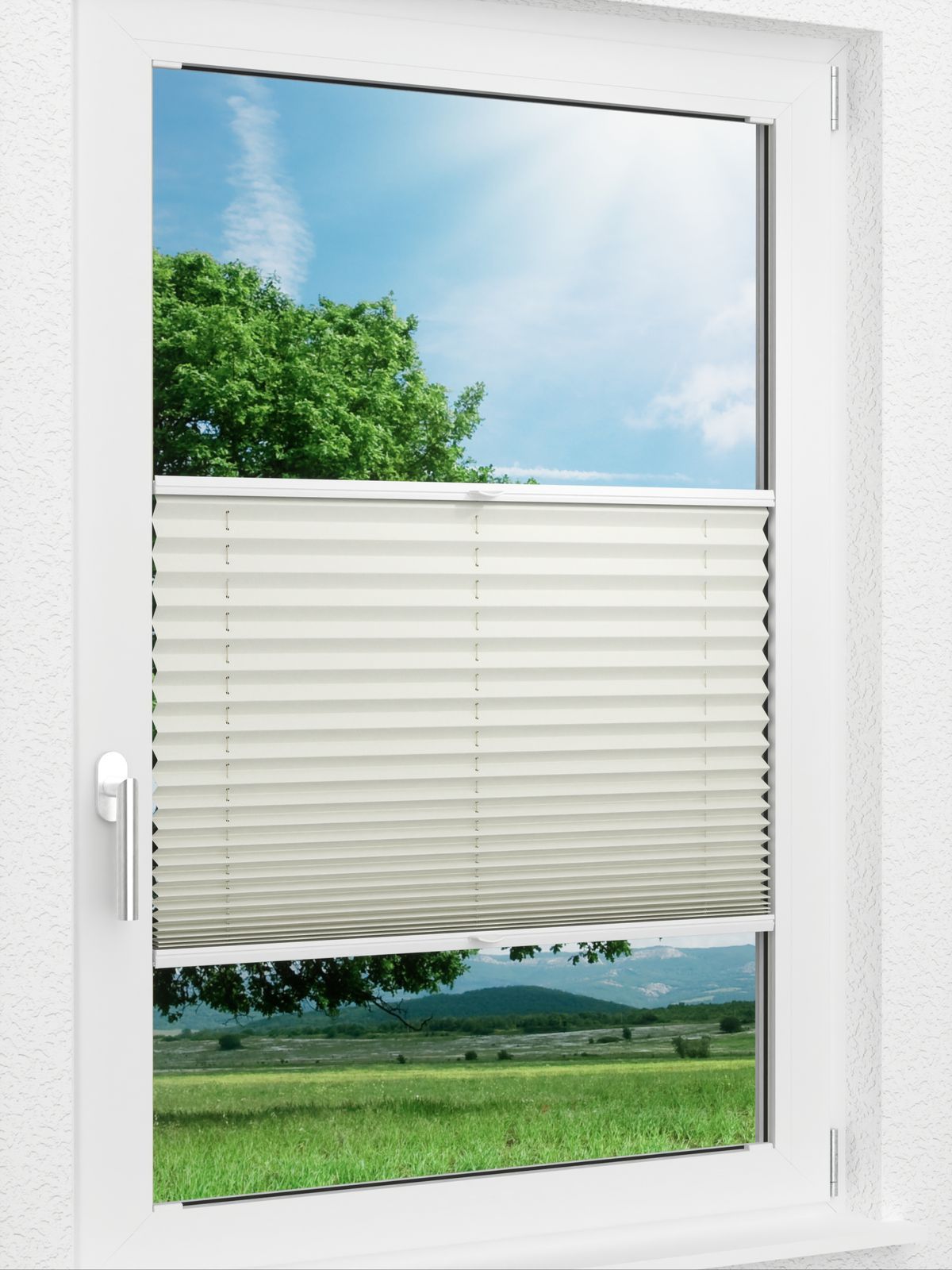 Detailansicht LYSEL HOME Plissee 219A Elva Krepp BO