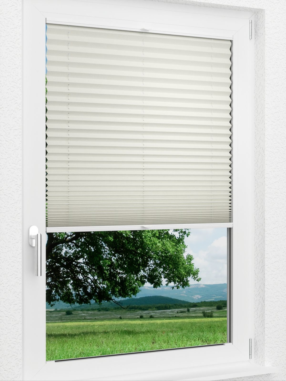 Detailansicht LYSEL HOME Plissee 228A Elva Krepp BO