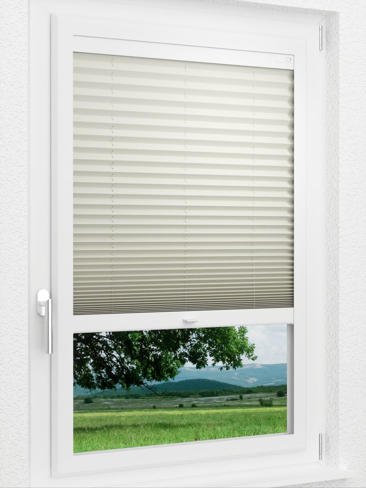 Detailansicht LYSEL HOME Plissee 228A Elva Krepp BO