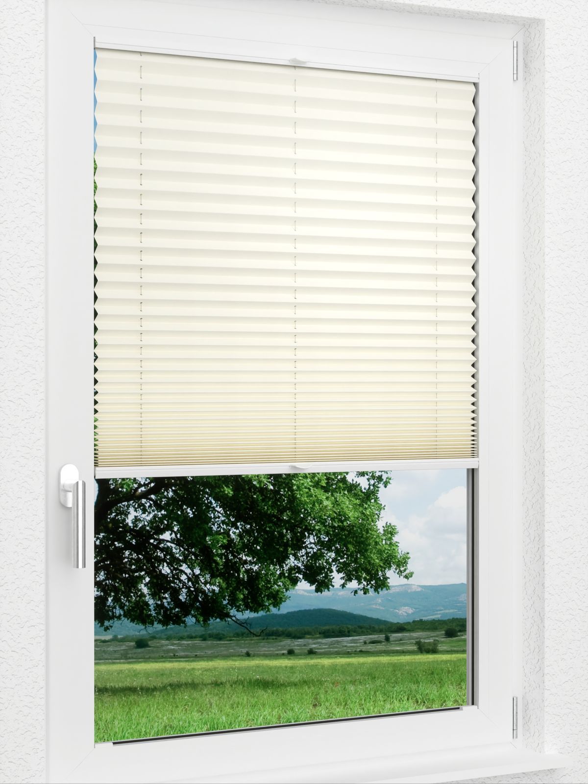 Detailansicht LYSEL HOME Plissee 101A Elva Krepp Pearl