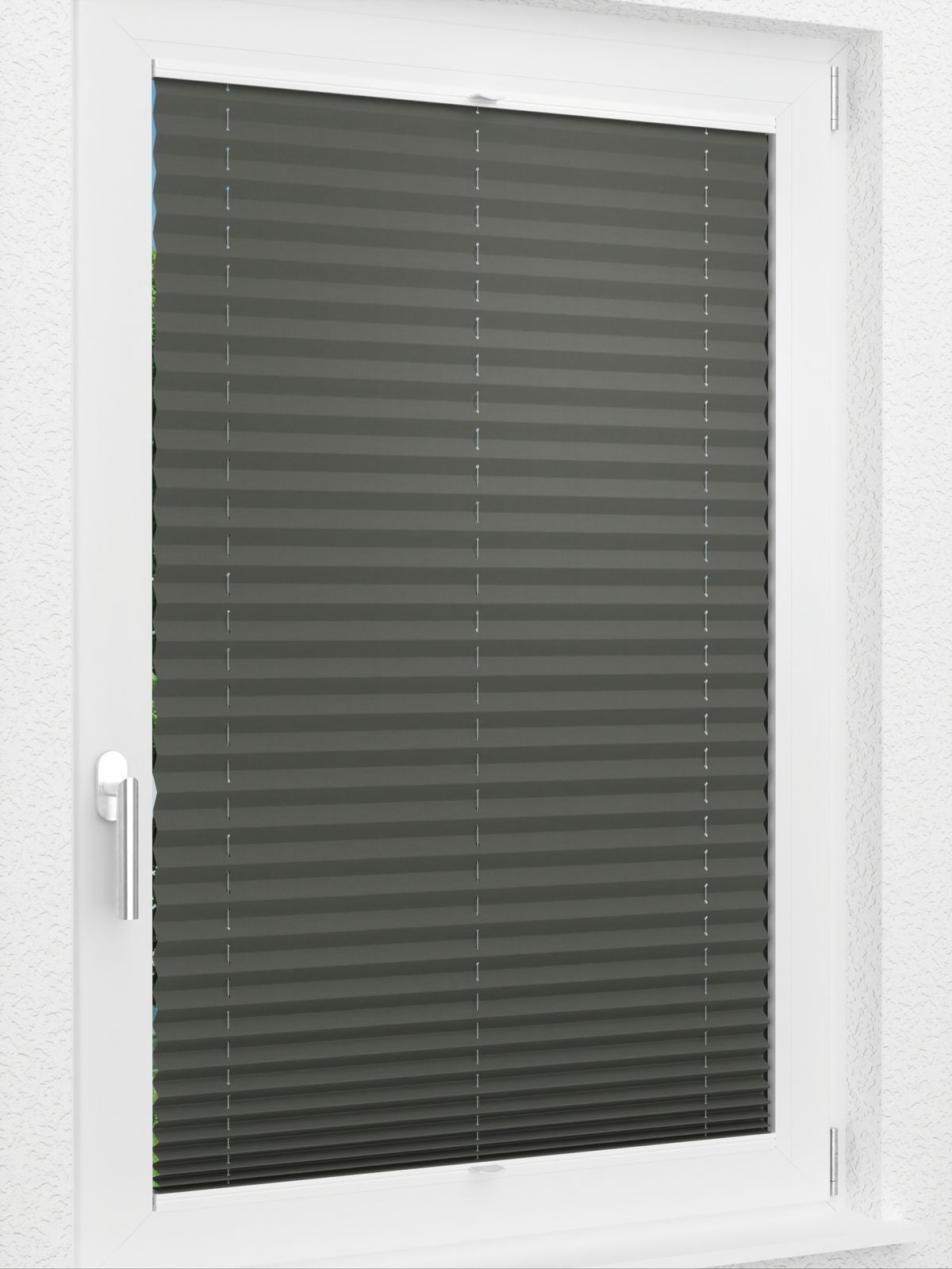 Detailansicht LYSEL HOME Plissee 211A Elva Krepp Pearl