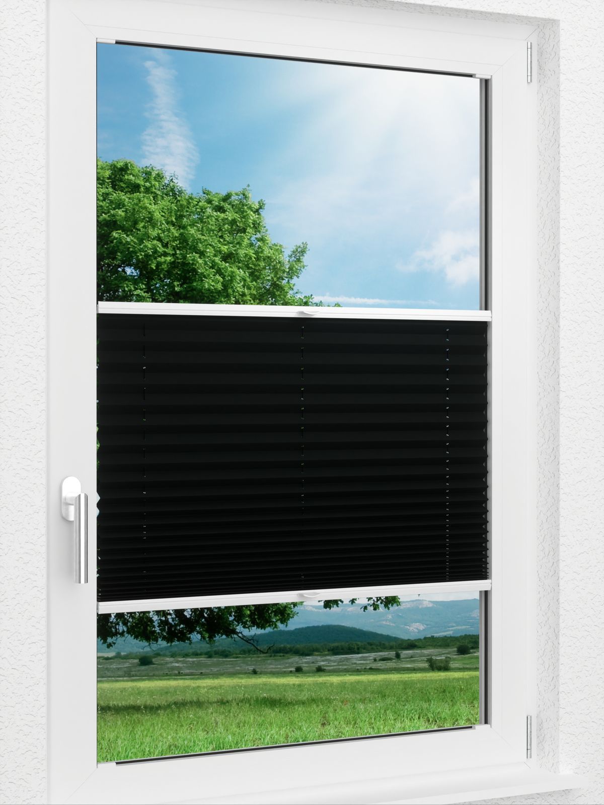 Detailansicht LYSEL HOME Plissee 240A Elva Krepp Pearl