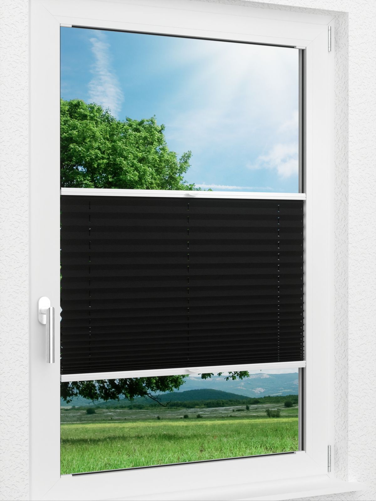 Detailansicht LYSEL HOME Plissee 238B Elva Krepp BO