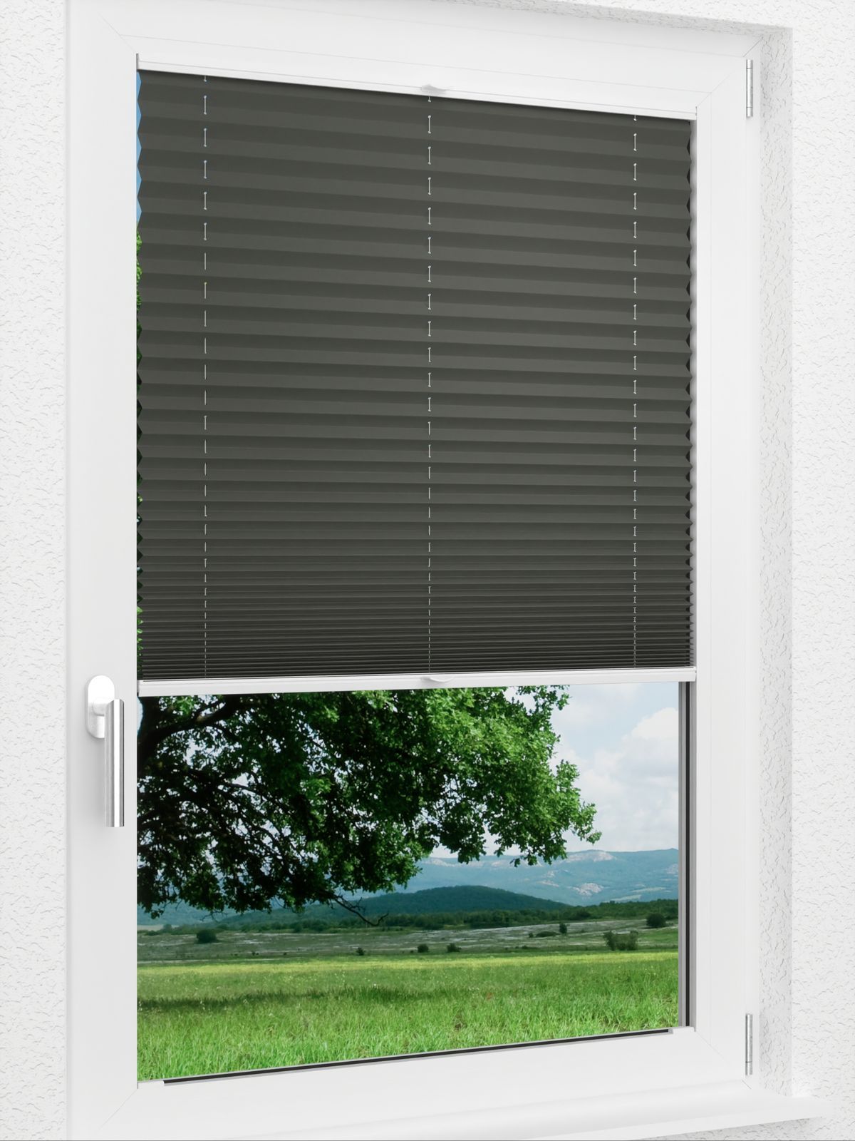 Detailansicht LYSEL HOME Plissee 202B Elva Krepp BO