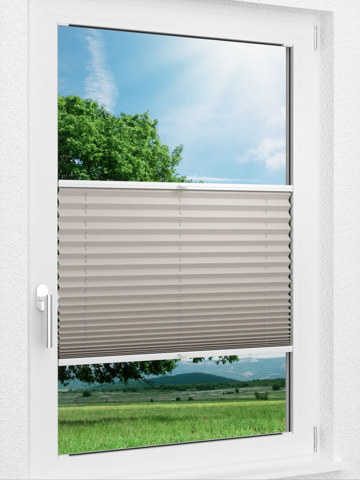 Detailansicht LYSEL HOME Plissee 128B Elva Krepp