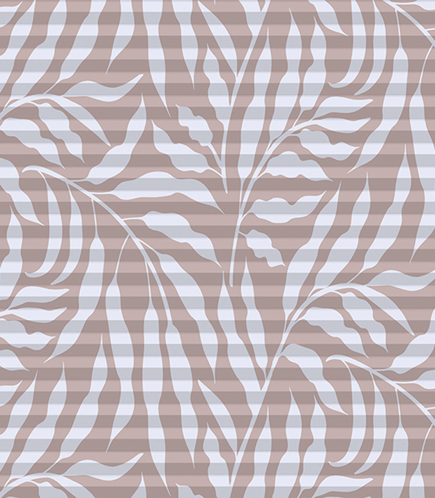 Detailansicht DUETTE® Blätter wei§ rosa 2737 A003
