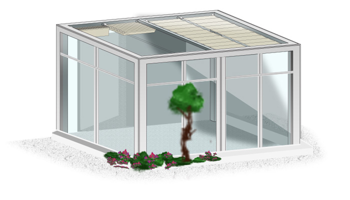 Seilspann-Segel für Wintergärten